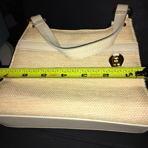 Vintage Rare Mini Estinne Aigner Woven Straw Purse with Leather Trim from the 80 - Picture 12 of 12